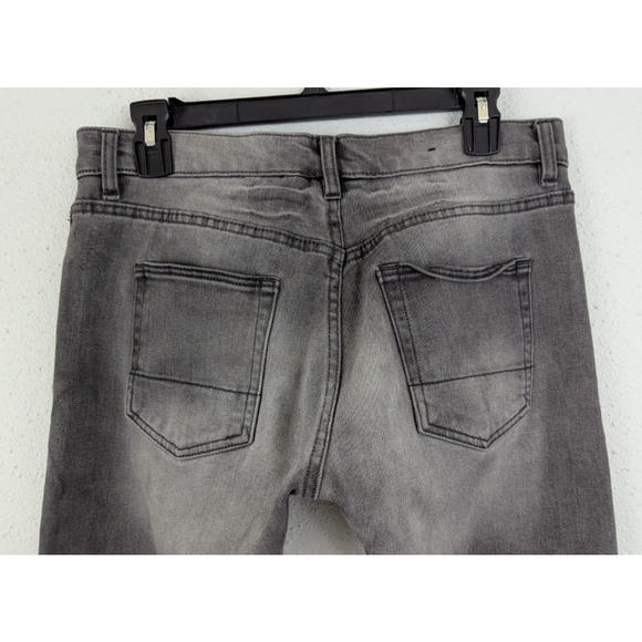 Banana Republic men sz 31/30 Skinny Jeans gray button fly stretchy 1037 - Picture 5 of 8